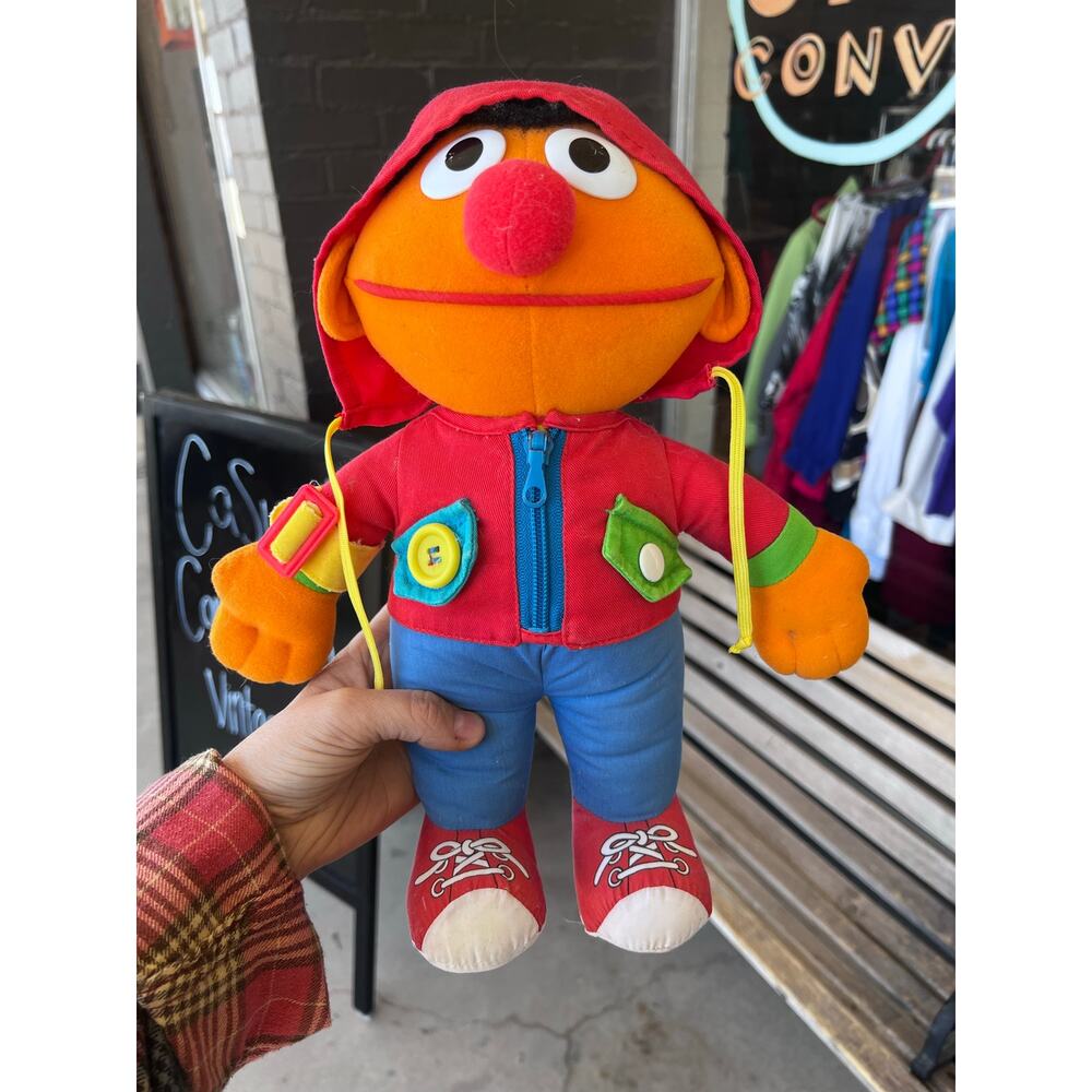 Vintage 1990 Playskool Sesame Street Dress Me Up Ernie doll